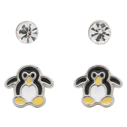 Rhodium  Crystal + Penguin