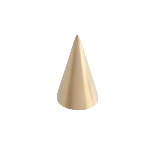 Long Cone 1.6x4x7mm Gold Steel